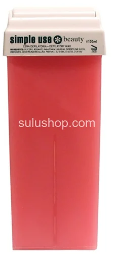 Воск для депиляции Simple Use Beauty Strawberry(клубника) теплый в картридже 100мл