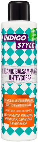 Бальзам-маска бессульфатная Indigo Style органик цитрусовая 1000мл