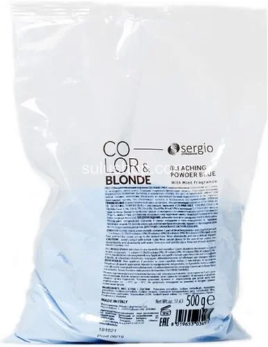 Осветляющая пудра Sergio Professional Color&Blonde синяя до 9 тонов 500гр