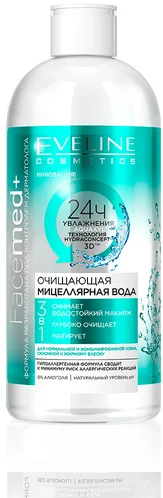 Eveline Facemed+ мицеллярная вода очищающая 3 в 1 400мл 12
