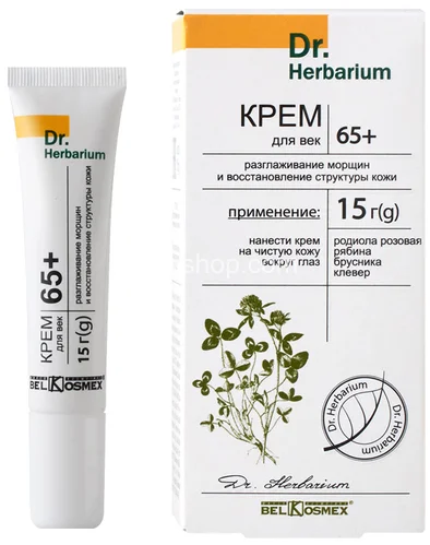Крем для век Belkosmex "Dr. Herbarium" 65+ разглаживание морщин и восстановление структуры кожи 15г Крем для век Belkosmex "Dr. Herbarium" 65+ разглаживание морщин и восстановление структуры кожи 15г