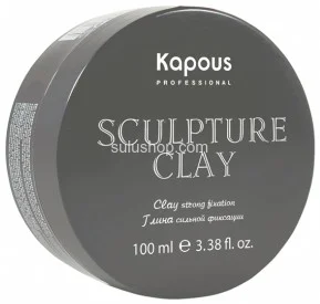 Глина Kapous Professional для укладки волос нормальной фиксации Sculpture Clay 100мл Глина Kapous Professional для укладки волос нормальной фиксации Sculpture Clay 100мл