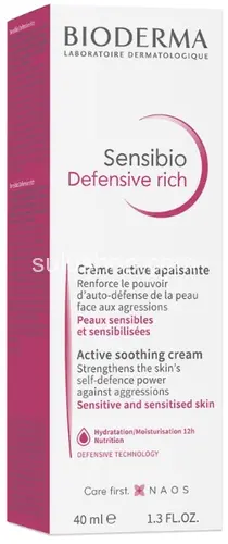 Bioderma Sensibio Defensive rich насыщенный крем 40мл