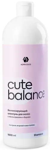 Балансирующий шампунь Adricoco Cute Balance с лемонграссом и бораго 1000мл Балансирующий шампунь Adricoco Cute Balance с лемонграссом и бораго 1000мл