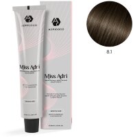 Краска Adricoco Miss Adri 8.1 Светлый блонд пепельный 100мл