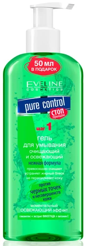 Гель для умывания Eveline очищающий и освежающий Pure Control 200мл
