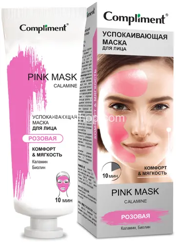 Compliment успокаивающая маска для лица розовая Compliment успокаивающая маска для лица розовая