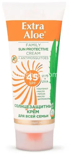 Солнцезащитный крем Extra Aloe SPF 45 100мл Солнцезащитный крем Extra Aloe SPF 45 100мл