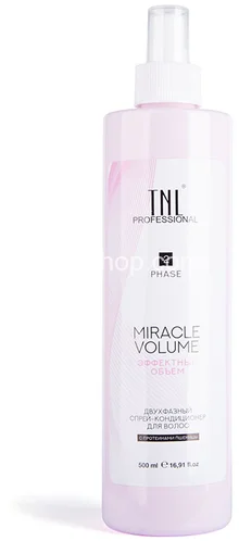 Двухфазный спрей-кондиционер TNL Miracle Volume для объема с протеинами пшеницы 500мл Двухфазный спрей-кондиционер TNL Miracle Volume для объема с протеинами пшеницы 500мл