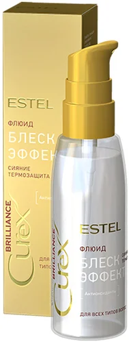 Флюид-блеск Estel c термозащитой для всех типов волос Curex Brilliance 100мл Флюид-блеск Estel c термозащитой для всех типов волос Curex Brilliance 100мл
