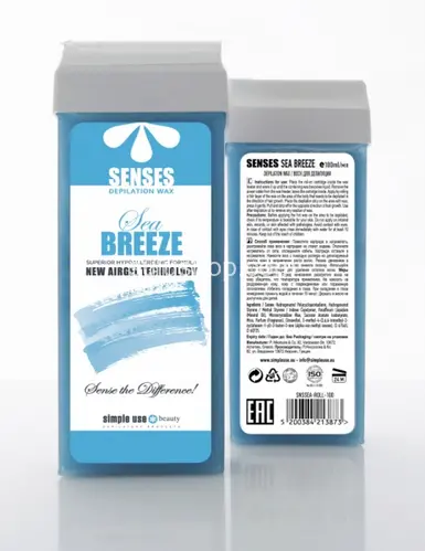 Воск для депиляции Simple Use Beauty Senses SEA Breeze синтетический теплый в картридже 100мл Воск для депиляции Simple Use Beauty Senses SEA Breeze синтетический теплый в картридже 100мл