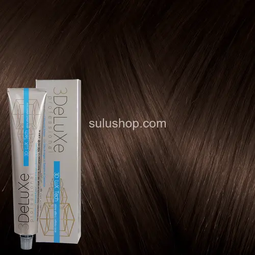 Краска 3DeLuXe 5.00 насыщенный светло-каштановый 100мл Краска 3DeLuXe 5.00 насыщенный светло-каштановый 100мл