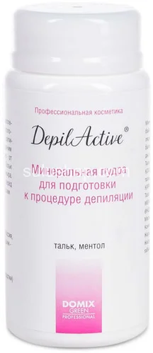 Тальк Domix для подготовке к депиляции с ментолом DepilActive 50мл