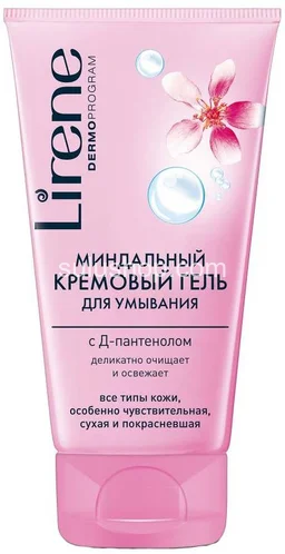 Lirene Миндальный кремовый гель д/умывания с Д-пантенолом, д.чув., сух.и покр.к Lirene Миндальный кремовый гель д/умывания с Д-пантенолом, д.чув., сух.и покр.к