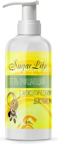 Гель очищающий Sugar Life с антисептическим действием 100мл Гель очищающий Sugar Life с антисептическим действием 100мл