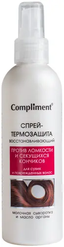 Спрей термозащита Compliment для сухих и поврежденных волос 200мл Спрей термозащита Compliment для сухих и поврежденных волос 200мл