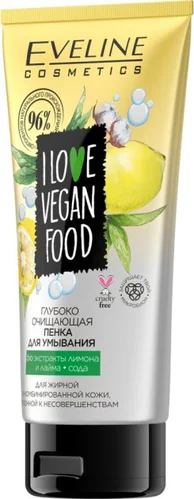 Eveline i love vegan food пенка для умывания очищающая 150мл Eveline i love vegan food пенка для умывания очищающая 150мл