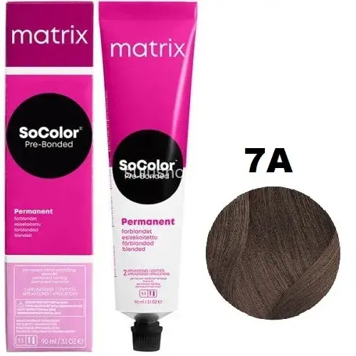 Краска Matrix So Color 7A блондин пепельный 90мл Краска Matrix So Color 7A блондин пепельный 90мл