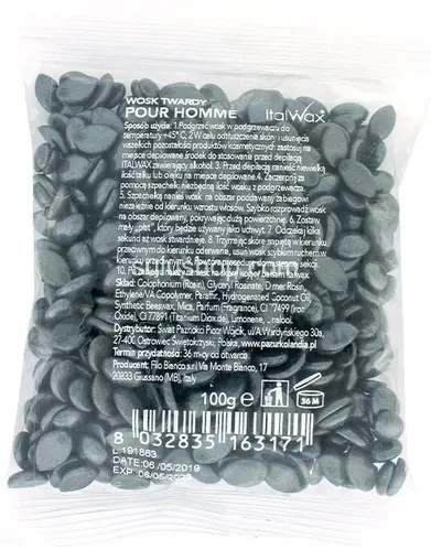 Воск пленочный в гранулах ItalWax Pour Homme 100гр Воск пленочный в гранулах ItalWax Pour Homme 100гр