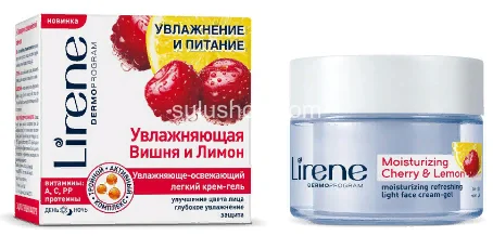 Увлажняющий освежающий легкий крем для лица Lirene Увлажнение и Питание Вишня и Лимон 50мл Увлажняющий освежающий легкий крем для лица Lirene Увлажнение и Питание Вишня и Лимон 50мл