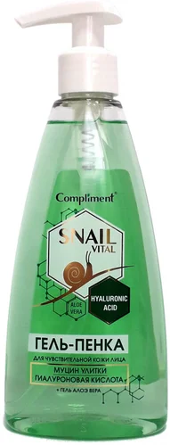 Гель-Пенка для умывания Compliment Snail Vital для чувствительной кожи муцин улитки 250мл Гель-Пенка для умывания Compliment Snail Vital для чувствительной кожи муцин улитки 250мл