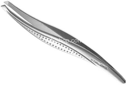 Пинцет для бровей Staleks Classic 12 Type 3 широкие скошенные кромки
