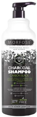 Шампунь бессульфатный Morfose Charcoal интенсивное очищение волос 1000мл Шампунь бессульфатный Morfose Charcoal интенсивное очищение волос 1000мл