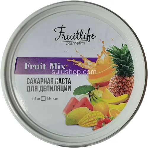 Сахарная паста Fruit Life для депиляции Fruit Mix мягкая 1500гр Сахарная паста Fruit Life для депиляции Fruit Mix мягкая 1500гр