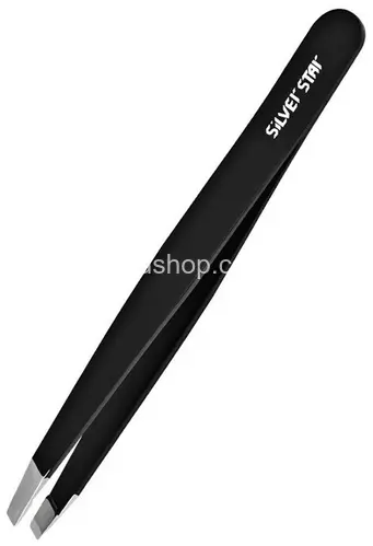 Пинцет Silver Star Le Rose AT-9934 косой черный