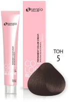 Крем-краска Sergio Professional Color&Blond с кератином и белым жемчугом 5 светло-коричневый 100мл
