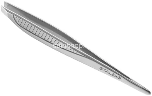 Пинцет для бровей Staleks Classic 13 Type 3 широкие скошенные кромки