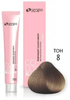 Крем-краска Sergio Professional Color&Blond с кератином и белым жемчугом 8 блондин 100мл