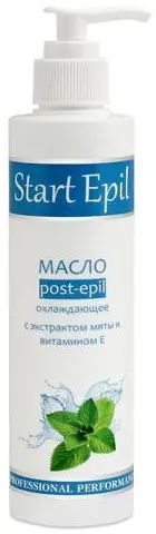 Start Epil Масло охлаждающее с экстрактом мяты и витамином Е после депиляции 200мл Start Epil Масло охлаждающее с экстрактом мяты и витамином Е после депиляции 200мл