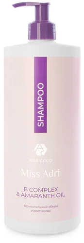 Шампунь для объема волос Adricoco Miss Adri B complex & amaranth oil 1000мл Шампунь для объема волос Adricoco Miss Adri B complex & amaranth oil 1000мл