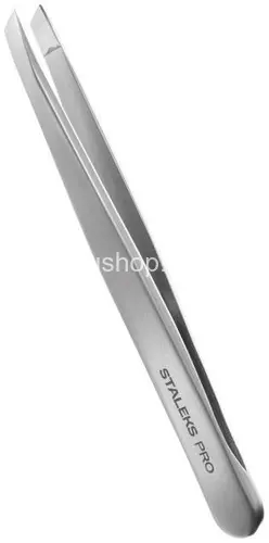 Пинцет для бровей Staleks Pro Expert 10 Type 3 TE-11/3 широкие скошенные кромки Пинцет для бровей Staleks Pro Expert 10 Type 3 TE-11/3 широкие скошенные кромки