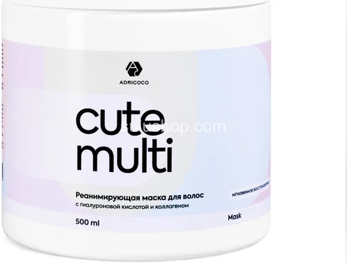 Маска реанимирующая Adricoco Cute Multi для волос с гиалуроновой кислотой и коллагеном 500мл