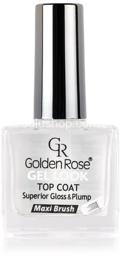 Верхнее покрытие для лака Golden Rose Gel Look Top Coat Superior Gloss & Plump 10.5мл Верхнее покрытие для лака Golden Rose Gel Look Top Coat Superior Gloss & Plump 10.5мл