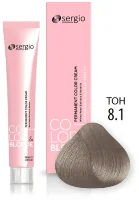 Крем-краска Sergio Professional Color&Blond с кератином и белым жемчугом 8.1 светло-русый пепельный 100мл