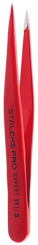 Пинцет для бровей Staleks Pro Expert 11 Type 5 TE-11/5 точечный Пинцет для бровей Staleks Pro Expert 11 Type 5 TE-11/5 точечный