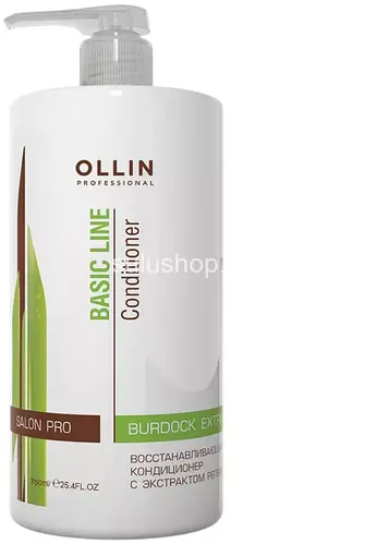 Восстанавливающий кондиционер Ollin Basic Line с экстрактом репейника 750мл Восстанавливающий кондиционер Ollin Basic Line с экстрактом репейника 750мл
