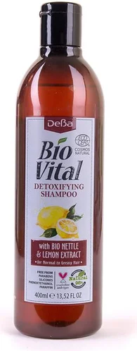 Шампунь-детокс DeBa Biovital для нормальных и жирных волос с экстрактом крапивы и лимона 400мл Шампунь-детокс DeBa Biovital для нормальных и жирных волос с экстрактом крапивы и лимона 400мл