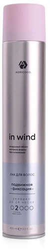 Лак для волос Adricoco In Wind Подвижная фиксация 400мл Лак для волос Adricoco In Wind Подвижная фиксация 400мл