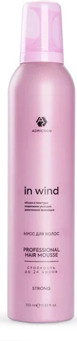 Мусс для волос Adricoco In Wind сильная фиксация 350мл Мусс для волос Adricoco In Wind сильная фиксация 350мл