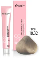 Крем-краска Sergio Professional Color&Blond с кератином и белым жемчугом 10.32 очень светлый блондин песочный 100мл