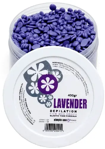 Воск для депиляции Simple Use Beauty Lavander горячий в гранулах 400гр