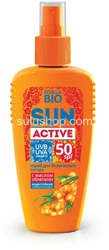 SUN Active спрей для безопасного загара с маслом облепихи SUN Active спрей для безопасного загара с маслом облепихи