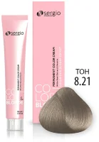 Крем-краска Sergio Professional Color&Blond с кератином и белым жемчугом 8.21 светло русый жемчужный 100мл
